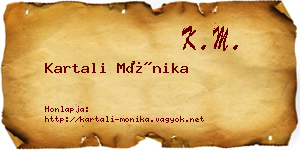 Kartali Mónika névjegykártya
