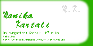 monika kartali business card